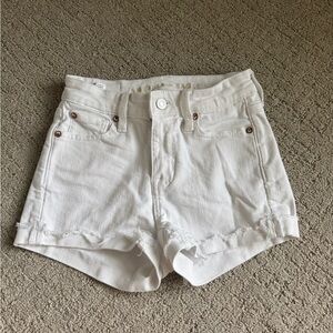 American Eagle White Jean Shorts